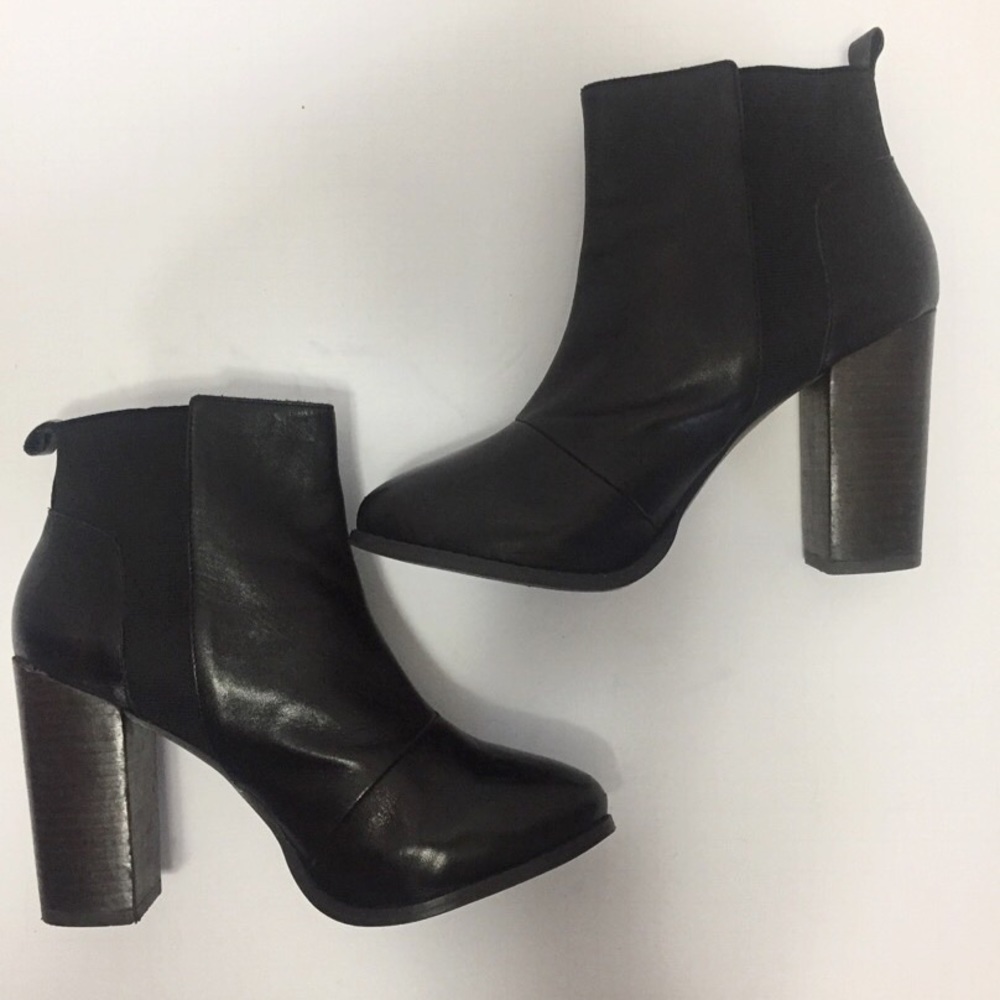 Topshop Dark Brown Leather Ankle Boots - Picture 8 of 8